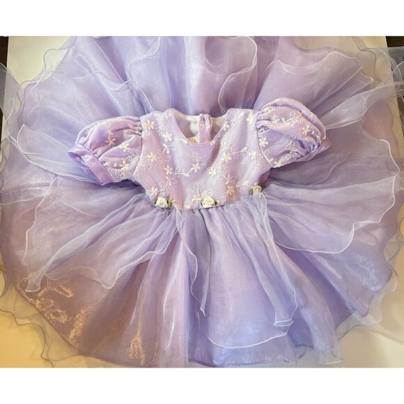 Other - Vintage Purple Full Circle Ruffled Shimmer Lace Party Dress Child Pageant 2T USA